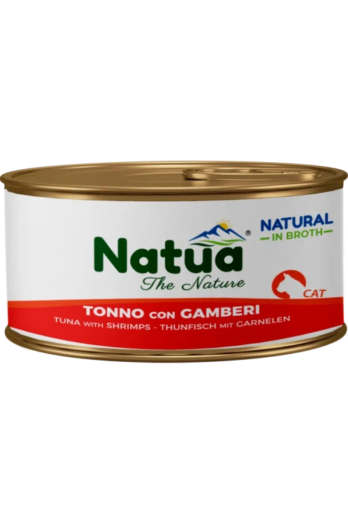 Natua Broth Cat Tuna With Shrimps 24x85gr Tins