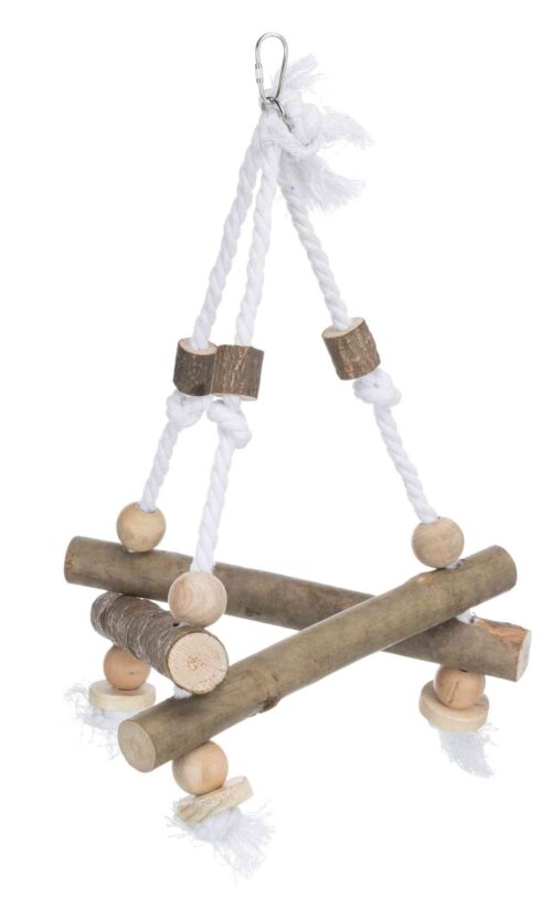 TRIXIE Natural Living swing on rope, 27 × 27 × 27 cm