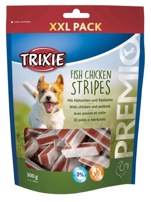 TRIXIE PREMIO Fish Chicken Stripes, XXL Pack, 300 g