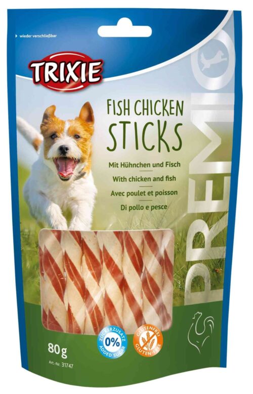 TRIXIE PREMIO Fish Chicken Sticks, 80 g