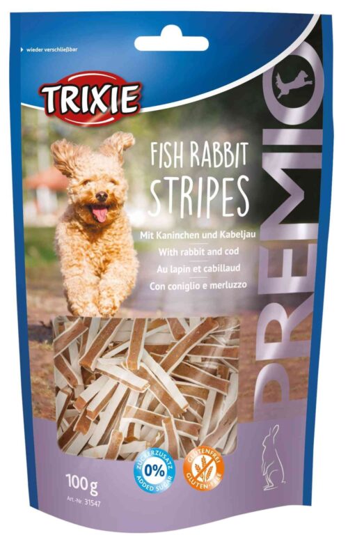 TRIXIE PREMIO Fish Rabbit Stripes, 100 g