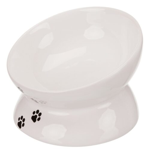 TRIXIE Ceramic bowl, cat, 0.25 l/ø 13 cm, white