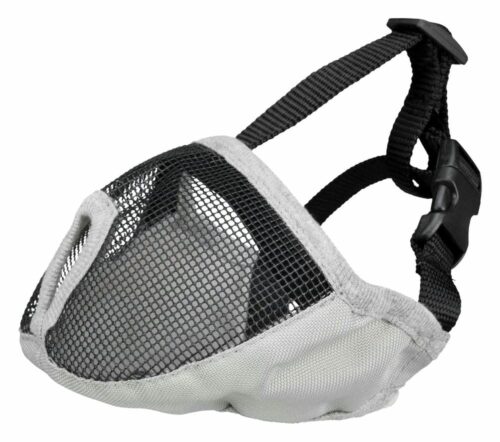 TRIXIE Muzzle for short-nosed breeds, polyester, XS–S: 15 cm, grey