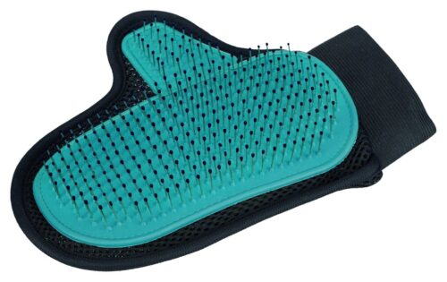 TRIXIE Fur care glove, wire bristles with tips, 18 × 24 cm