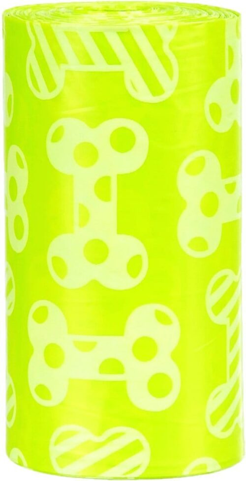 TRIXIE Dog Pick Up dog dirt bags with lemon scent, M, 4 rolls of 20 pcs., yellow