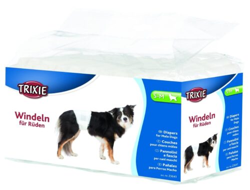 TRIXIE Diapers for male dogs, S–M, 12 pcs.