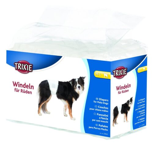 TRIXIE Diapers for male dogs, M–L, 12 pcs.
