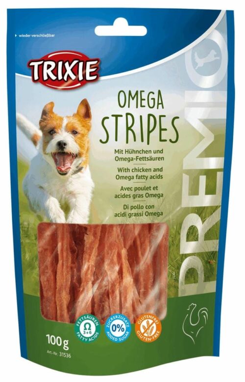 TRIXIE PREMIO Omega Stripes, chicken, 100 g