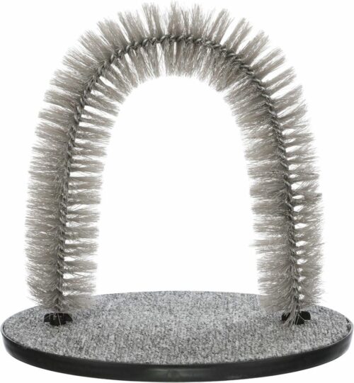 TRIXIE Massage and fur care arch, Cat, 36 × 33 cm, grey