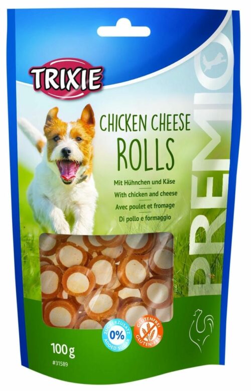 TRIXIE PREMIO Chicken Cheese Rolls, 100 g