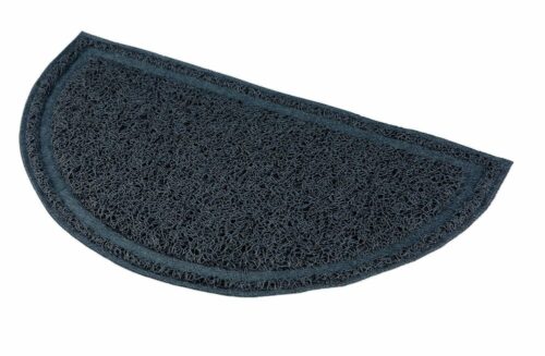 TRIXIE Cat litter tray mat, semi-circular, PVC, 41 × 25 cm, anthracite