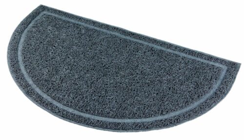 TRIXIE Cat litter tray mat, semi-circular, PVC, 59 × 35 cm, anthracite