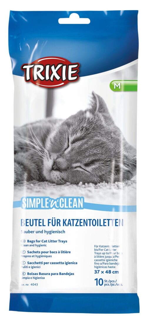 TRIXIE Simple'n'Clean Bags for litter trays, M: up to 37 × 48 cm, 10 pcs.