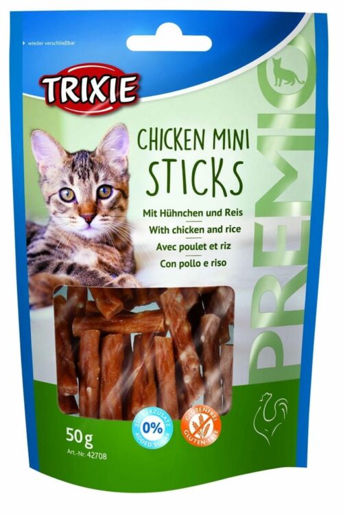 TRIXIE PREMIO Mini Sticks, chicken/rice, 50 g