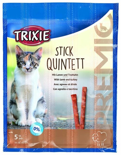 TRIXIE PREMIO Stick Quintett, lamb/turkey, 5 × 5 g