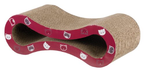 TRIXIE Mimi scratching wave, 48 × 16 × 22 cm, wine red