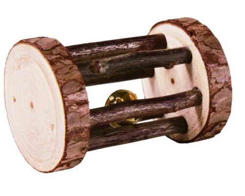 TRIXIE Natural Living playing roll with bell, ø 5 × 7 cm