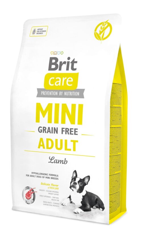 Brit Care Dry Dog Food Mini Grain Free Lamb Adult