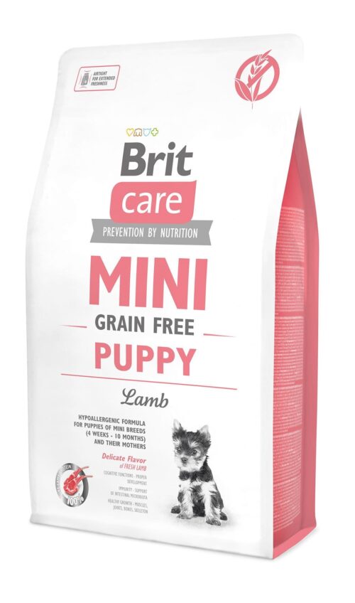 Brit Care Dry Dog Food Mini Grain Free Lamb Puppy 2kg