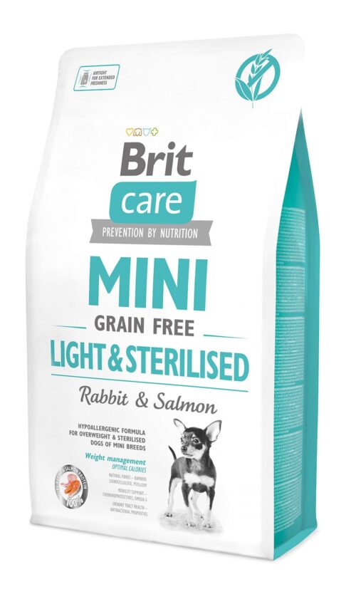 Brit Care Dry Dog Food Grain Free Rabbit & Salmon Light & Sterilised