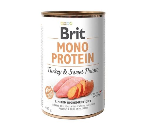 BRIT MONO PROTEIN TURKEY & SWEET POTATO 6x400g Cans