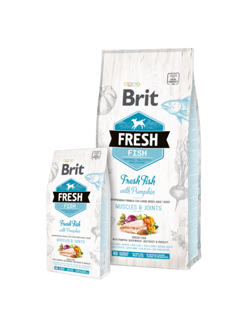 Brit Fresh Fish with Pumpkin Adult Large Breed Muscles & Joints