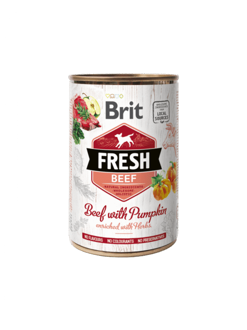 Brit Wet Dog Food Fresh Beef with Pumpkin 6x400g Cans