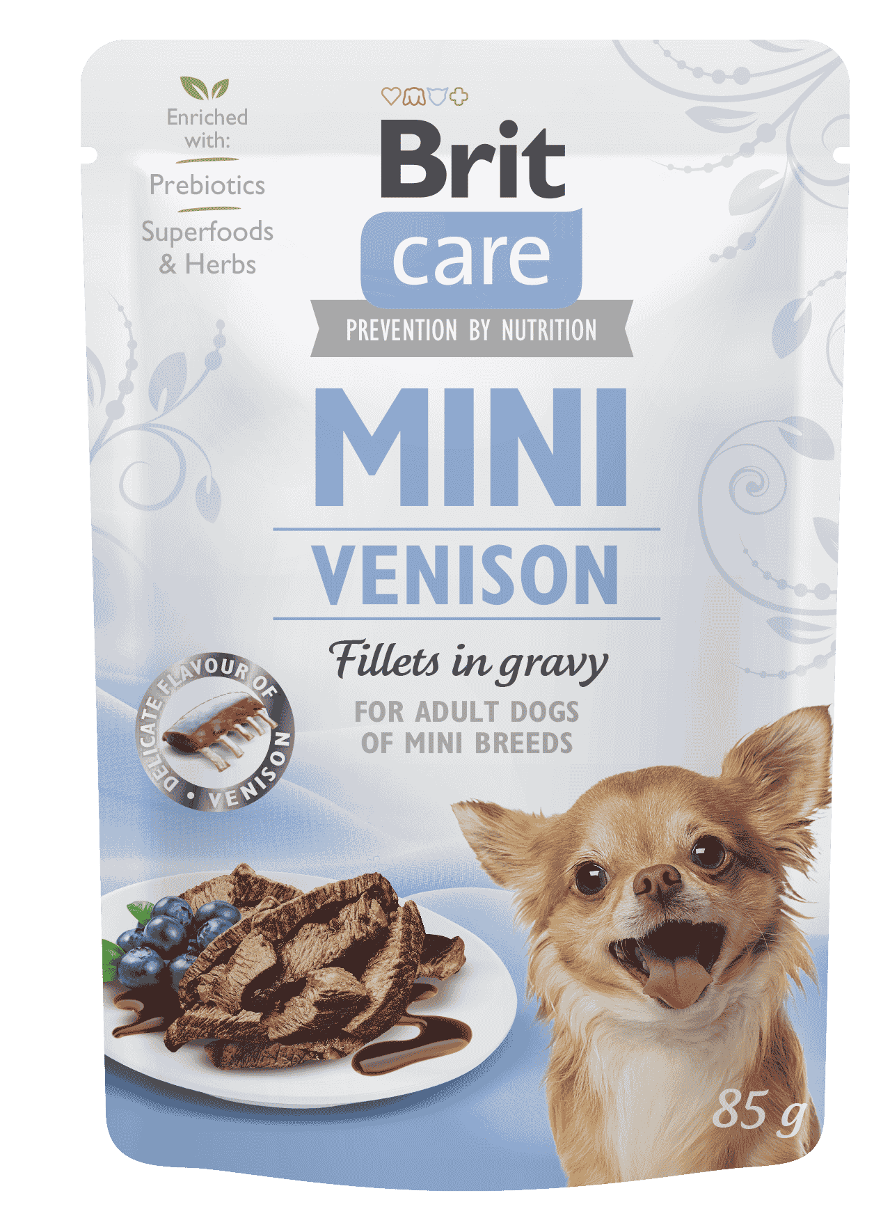 Brit Care Wet Dog Food Mini Venison fillets in gravy 12x85g pouches