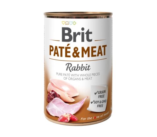 BRIT PATÉ & MEAT - RABBIT 6x400g Cans