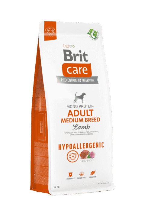 Brit Care Dry Dog Food Hypoallergenic Lamb & Rice Adult Medium Breed