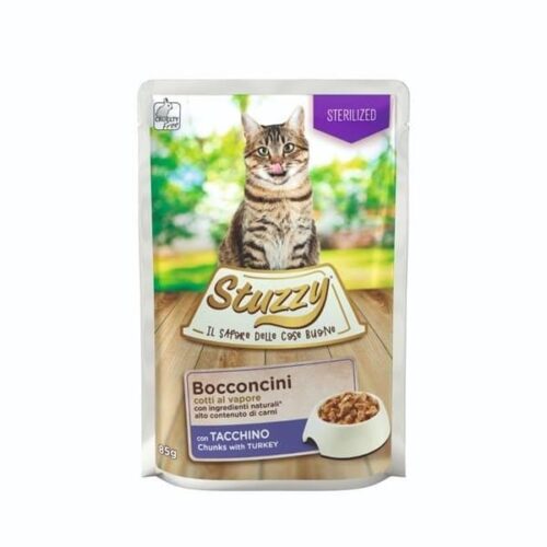 Stuzzy Cat Chunks with Turkey for Sterilized Cats, Box of 24x85g
