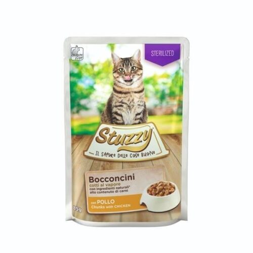 Stuzzy Cat Chunks with Chicken for Sterilized Cats, Box of 24x85g