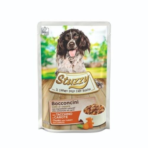 Stuzzy Dog Chunks with Turkey and Carrots, Box of 24x100g