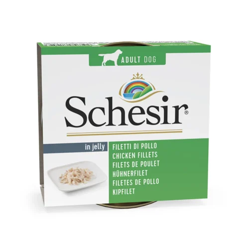 Schesir In Jelly Dog Chicken Fillets in Jelly 10x150g Tins