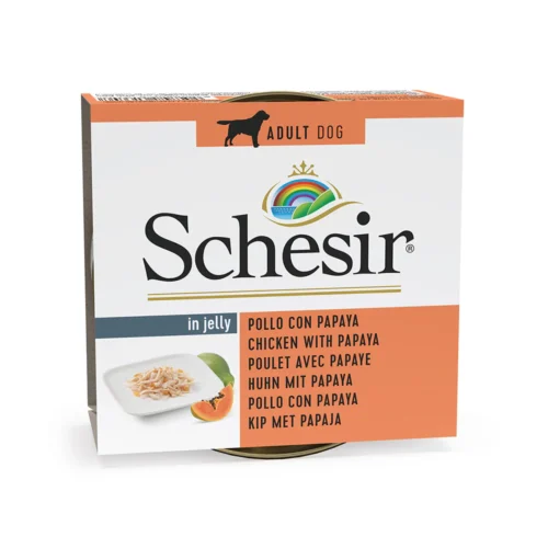 Schesir In Jelly Dog Chicken With Papaya in Jelly 10x150g Tins
