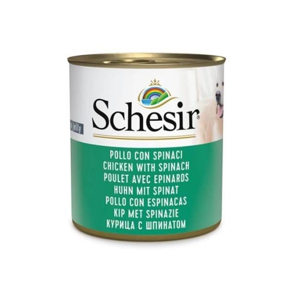 Schesir In Jelly Dog Chicken With Spinach 16x285g Cans