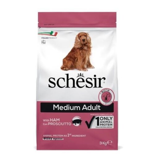 Schesir Dog Medium Ham Dry Food 3kg | 12kg