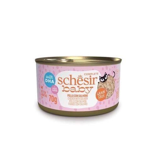Schesir Baby Chicken With Salmon in Broth 12x70g Tins