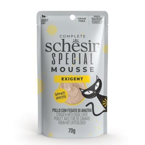 Schesir Special Exigent Chicken with Duck Liver in Mousse 12x70g Pouches