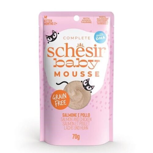 Schesir Baby Salmon And Chicken in Mousse 12x70g Pouches