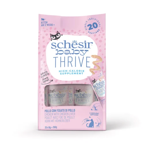 Schesir Baby Thrive Chicken With Chicken Liver in Cream 20x8g Portions (160g)
