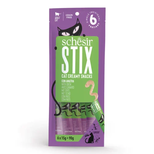 Schesir Cat Stix With Duck in Cream 90g (6x15g)