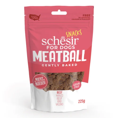 Schesir Snacks For Dogs Beef Snacks in Mini Balls 225g