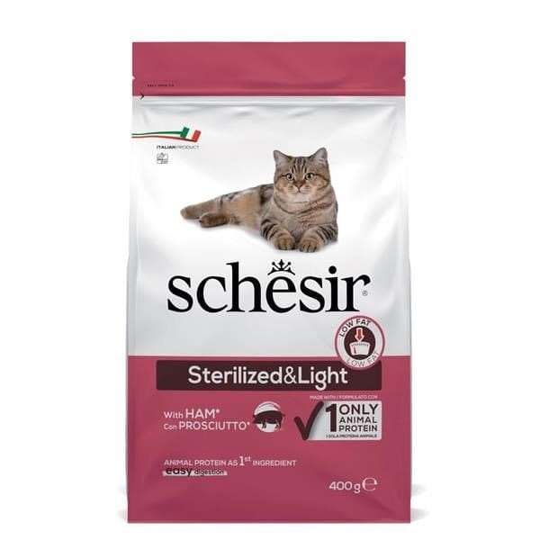 Schesir Cat Sterilized & Light Ham Dry Food 400g| 1.5kg | 10kg - Image 2
