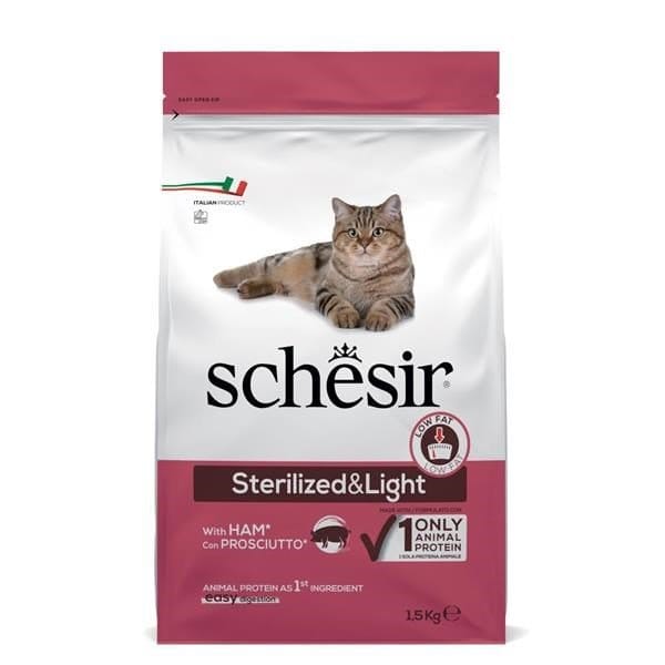 Schesir Cat Sterilized & Light Ham Dry Food 400g| 1.5kg | 10kg