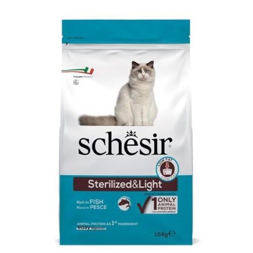 Schesir Cat Sterilized & Light Fish Dry Food 400g | 1.5kg | 10kg