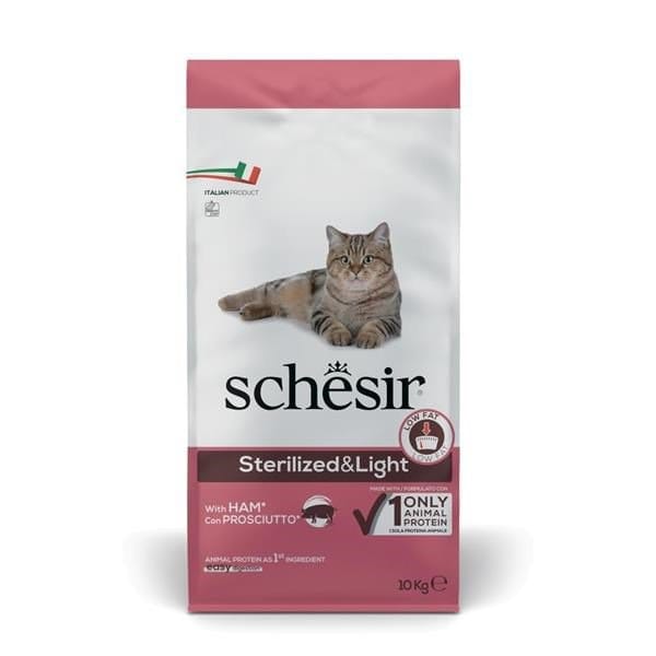 Schesir Cat Sterilized & Light Ham Dry Food 400g| 1.5kg | 10kg - Image 3