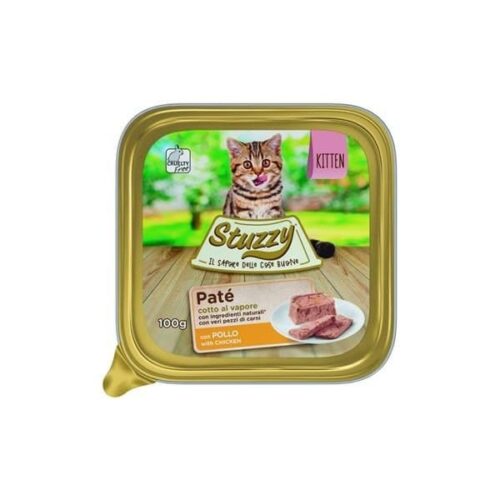 Stuzzy Cat Kitten Paté with Chicken for Kittens, Box of 32x100g
