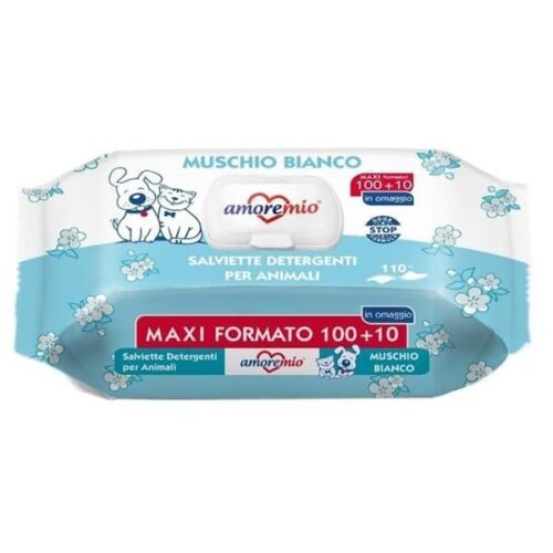 Amore Mio Pet White-Musk Scented Cleaning Wipes 110pcs