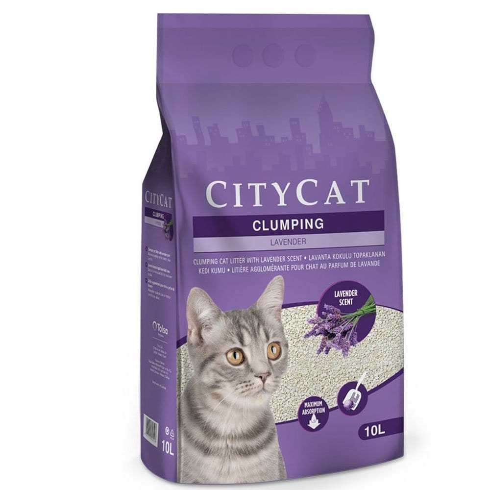 CITY CAT CLUMPING LAVENDAR CAT LITTER - 10LT